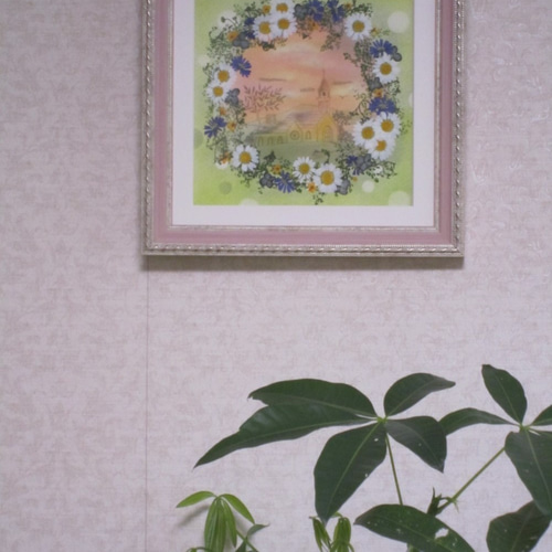 可愛い押し花のリース《押し花アート額》＃押し花＃心が和む＃優しい