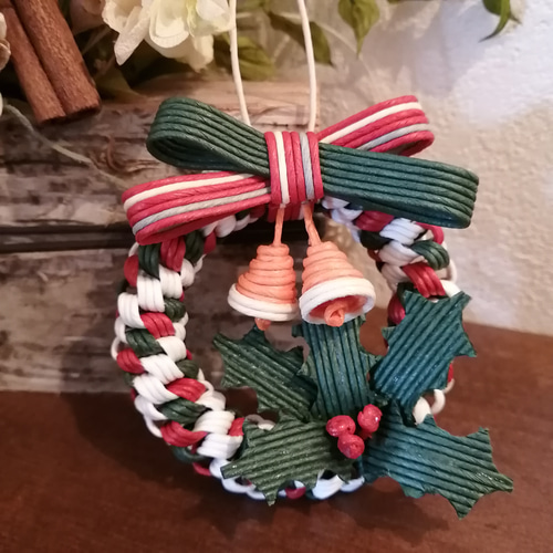 クリスマスオーナメント” ヒイラギ リース kraft-village 通販