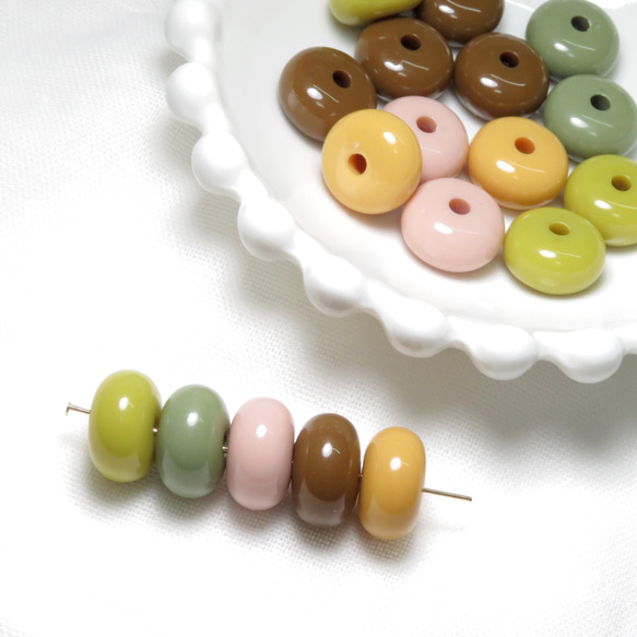 chocolate(8pcs)Nuance color spacer beads 2枚目の画像