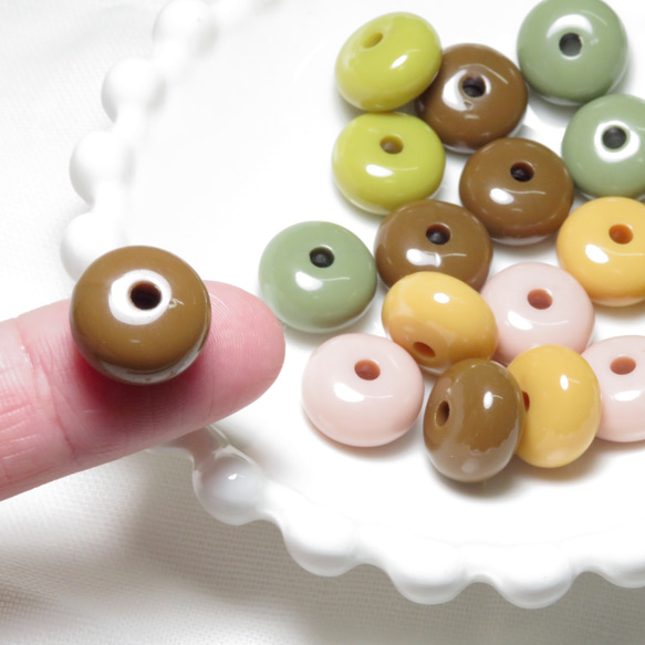 chocolate(8pcs)Nuance color spacer beads 4枚目の画像