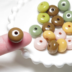 pistàcchio(8pcs)Nuance color spacer beads 4枚目の画像