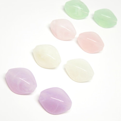 fake natural stone beads milky pastel〜20pcs〜 2枚目の画像