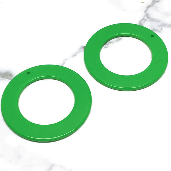 green hoop charm ～2pcs〜 2枚目の画像