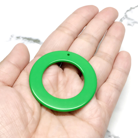 green hoop charm ～2pcs〜 3枚目の画像