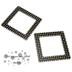 ◾️4pcs)Dot square hoop charm 1枚目の画像