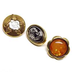 A(6pcs)petit vintage buttons set 3枚目の画像