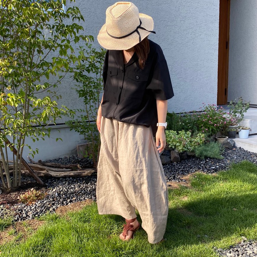 『フレンチリネン』おとなのサルエルパンツ2