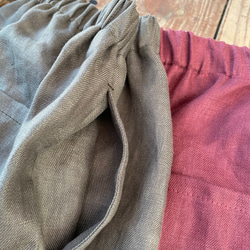 『綾織』洗いをかけたフレンチリネンの大人パンツ2 4枚目の画像