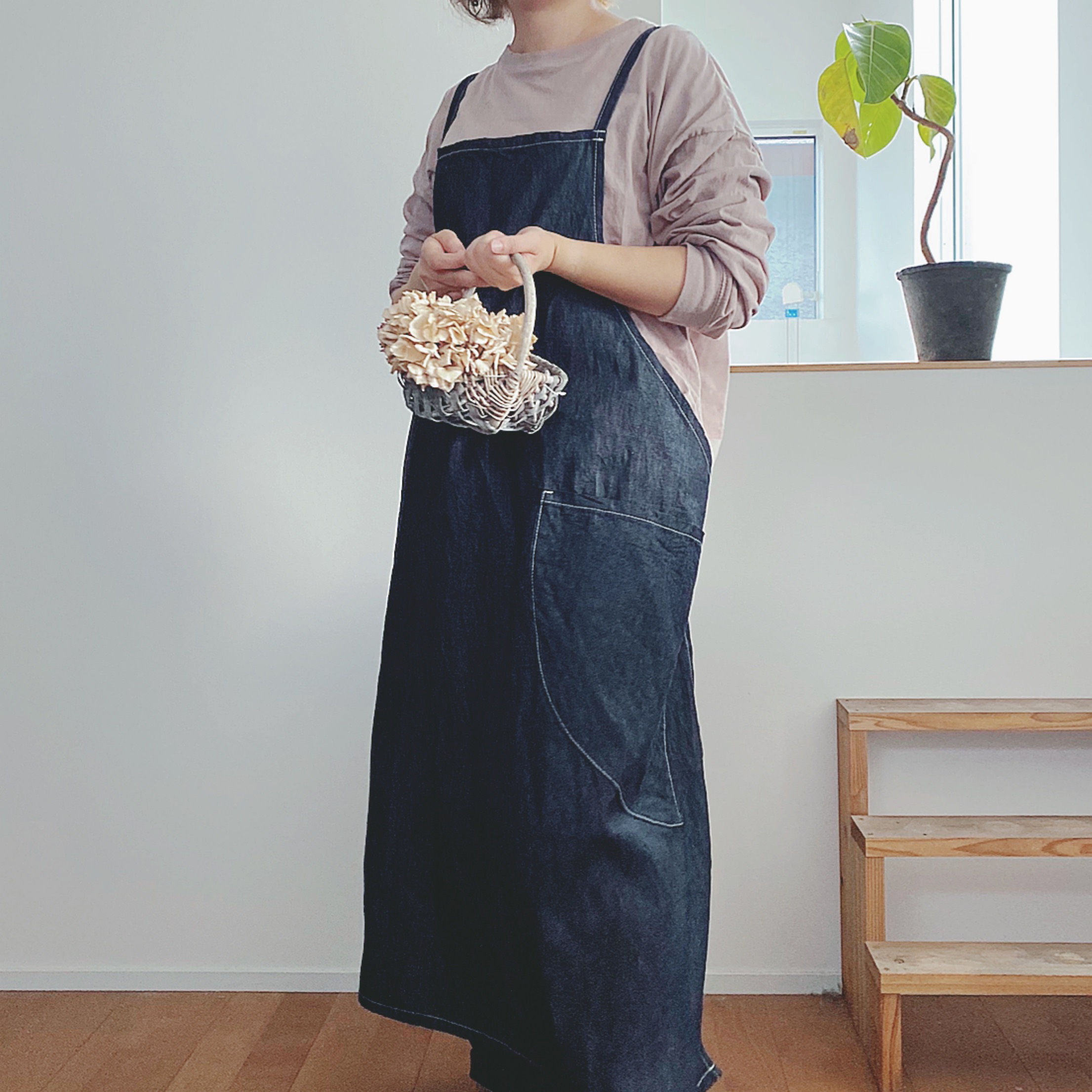 『児島デニム』おとなのロングエプロン