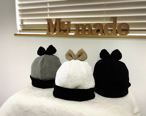 mite ケーブル編み えん帽子 Mサイズ mite ケーブル編み えん帽子 Mサイズ mite ケーブル編み えん