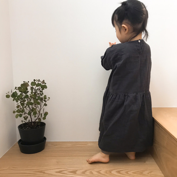 「綿スラブ」ギャザーワンピース☆親子コーデ 6枚目の画像