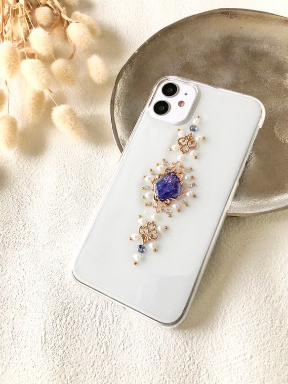 タンザナイト風アンティークのiPhone11 スマホケース iPhone8