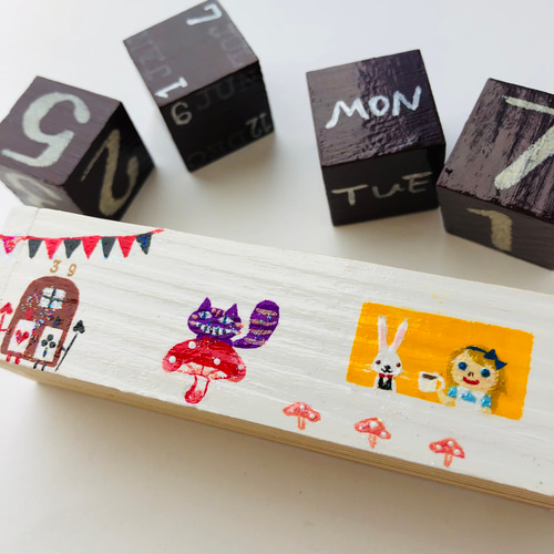 アリス　チェシャ猫　万年カレンダー チシャ猫 万年カレンダー 不思議の国のアリス レア品