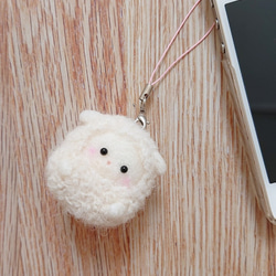 羊毛フェルト ひつじ ストラップ キーホルダー 携帯ストラップ