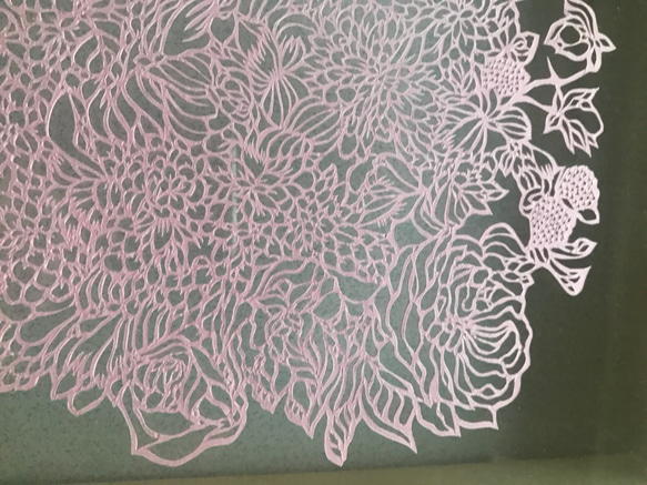 ブーケの切り絵（ pink ） 4枚目の画像