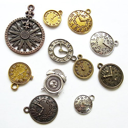 鍵チャームセット ミックスカラー 7種以上12個入 チャーム 100YEN