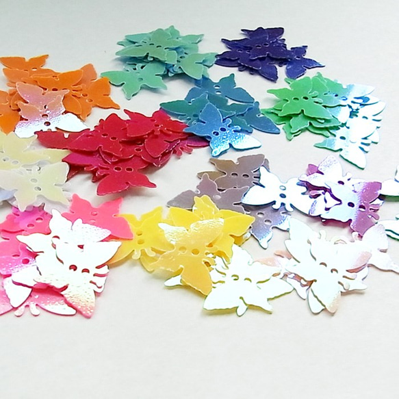 プラスチックパーツ 蝶 100枚セット 2枚目の画像