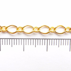 【3m】フィガロチェーン 約3.5×6mm+2.5×3mm ゴールド 12G 2枚目の画像