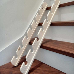 ロッドスタンド7本ダブル仕様(無塗装)ねじ止め 1枚目の画像