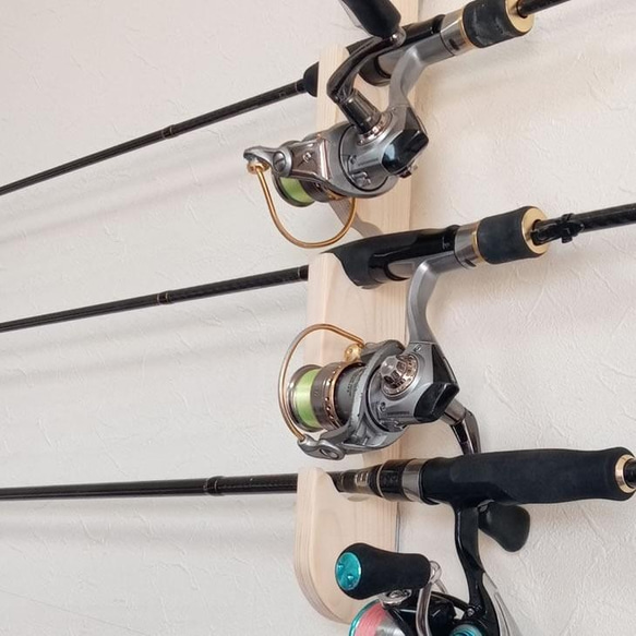 ロッドスタンド7本ダブル仕様(無塗装)ねじ止め 3枚目の画像