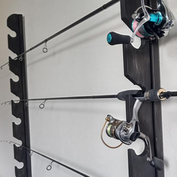 ロッドスタンド7本ダブル仕様(無塗装)ねじ止め 5枚目の画像