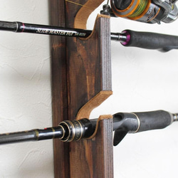 ロッドスタンド7本ダブル仕様(無塗装)ねじ止め 6枚目の画像