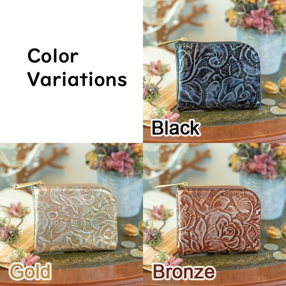 [限時優惠1400日元♪]配套♪Cynthia Flower or Rose Cohide Compact Wallet Set 第3張的照片