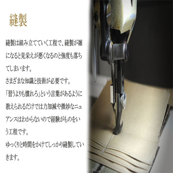 栃木レザー ハンドメイド ラウンドファスナー 長財布 ネイビー 皮革 手作り 5枚目の画像