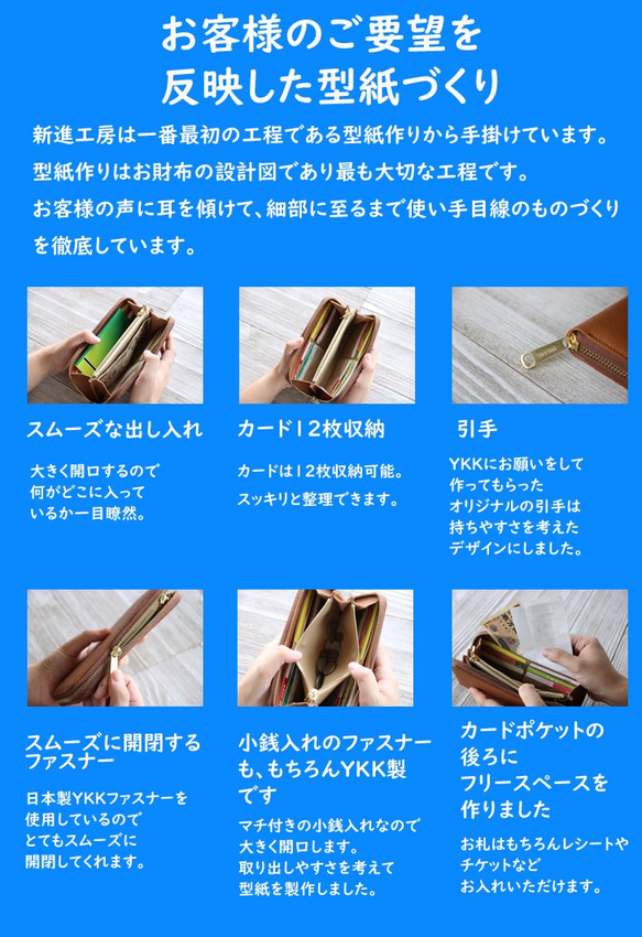 【永久無料保証】大人かわいい♪　エナメルクロコの型押し牛革　ピンク　ラウンドファスナー長財布 5枚目の画像