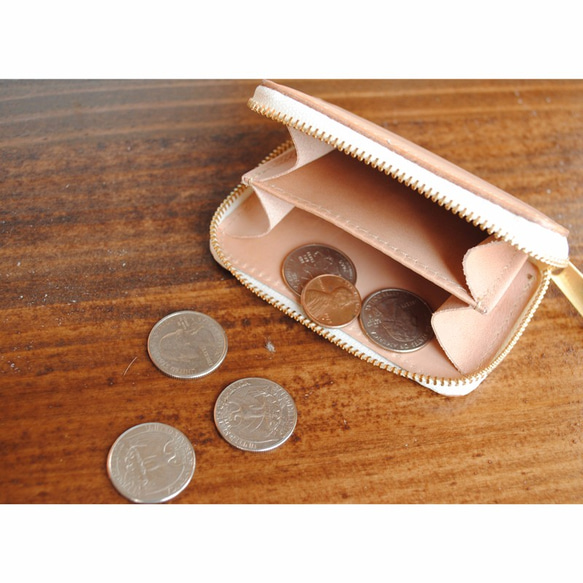 [永久免費保證]精美多姿的♪Dainichi Kip Primo皮革棕色硬幣盒零錢包 第2張的照片