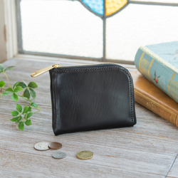 [永久免費保證]精美多彩的♪Dainichi Kip Primo皮革黑色緊湊型錢包-L形緊固件- 第1張的照片
