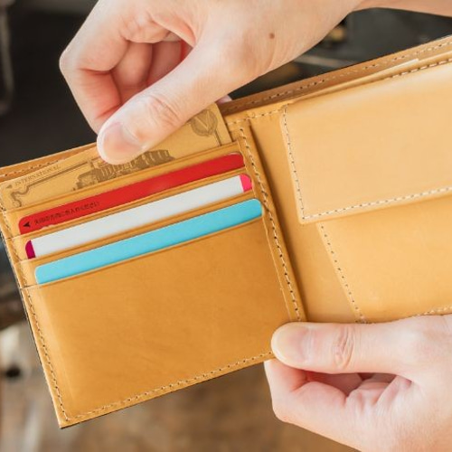 永久無料保証】シェルコードバン「ホーウィン社製」二つ折り財布