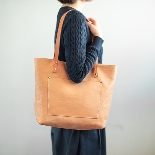 永久無料保証】オールレザーのトートバッグ 栃木レザーWコガシ