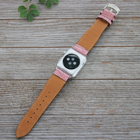 僅限一種產品！ [Apple Watch錶帶] Hen Loan Shiny Croco Pink 38毫米Apple Watc 第3張的照片