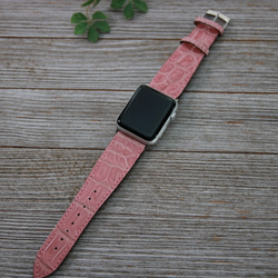 僅限一種產品！ [Apple Watch腕帶] Hen Loan Shiny Croco Pink 42mm Apple Wat 第2張的照片