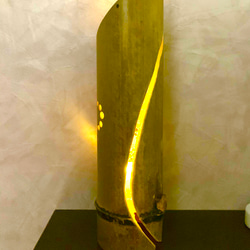 幻想あかり　～sakuya壱～　bamboo　lamp 　花柄　癒し　竹　ランプシェード　SK01 2枚目の画像