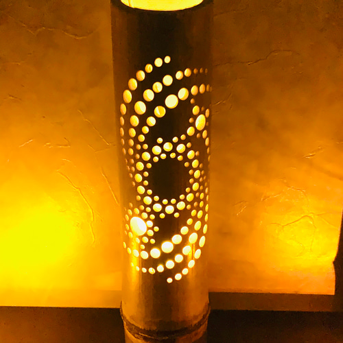 幻想あかり ～kakaseo壱～ bamboo lamp 星 銀河 癒し 竹 ランプ