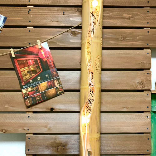 幻想あかり ～fuu壱～ bamboo lamp 風神 癒し 竹 ランプシェード