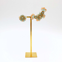 レトロなお花のイヤークリップセット「ブルー・ミオゾティス」 2枚目の画像