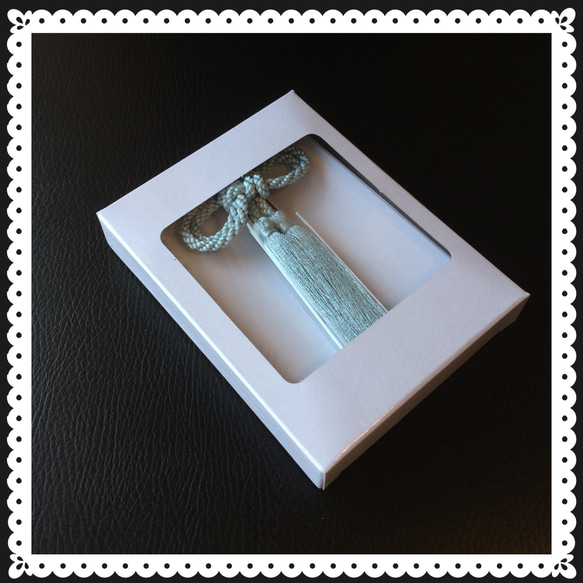 二重叶結び  タッセル 髪飾り【青系】全11色 5枚目の画像