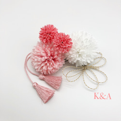 かわいいピンクの髪飾り  ヘッドドレス 4枚目の画像