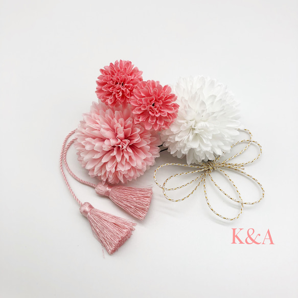 かわいいピンクの髪飾り  ヘッドドレス 4枚目の画像