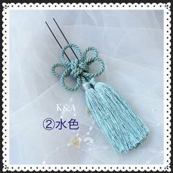 梅結び  タッセル髪飾り和装　袴　振袖　成人式髪飾り　卒業式髪飾り 3枚目の画像