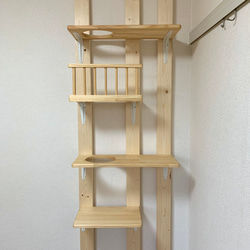 キャットステップ　4枚セット　ハンドメイド品 穴付きキャットステップ 4点セット キャットウォーク ハウス