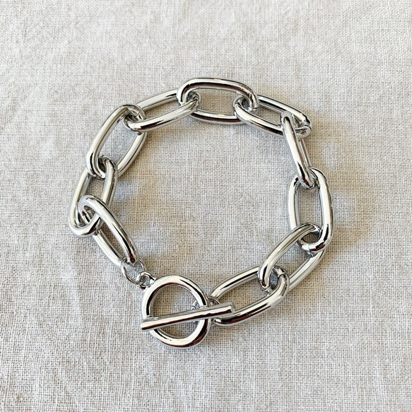 oval chain bracelet（b005） 4枚目の画像