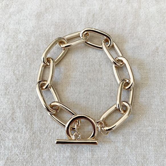 oval chain bracelet（b005） 5枚目の画像
