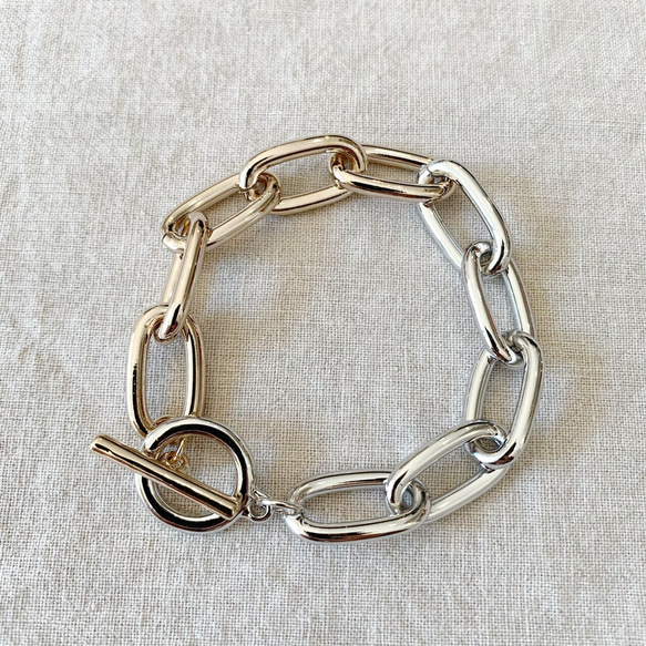 oval chain bracelet（b005） 6枚目の画像