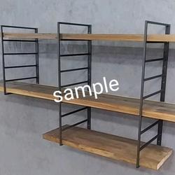 アイアン壁掛けハンガーラック・エキスパンドメタル棚・飾り棚 壁掛け