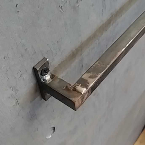 ランドリーバー 玄関収納 傘掛け 洗面 鉄製 四角 アイアンバー タオル