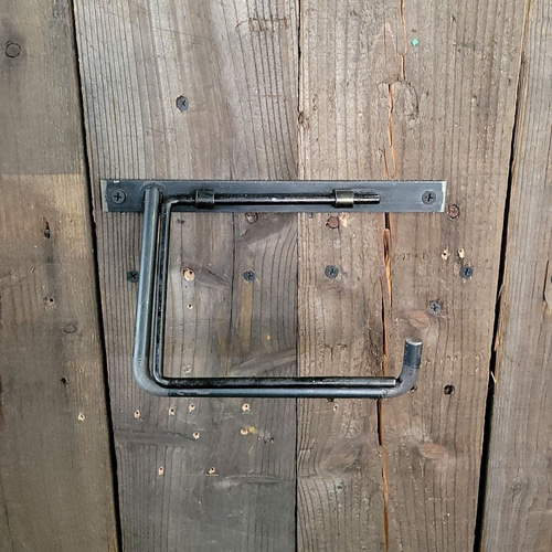 トイレットペーパーホルダー アイアン シングル 無骨 インダストリアル